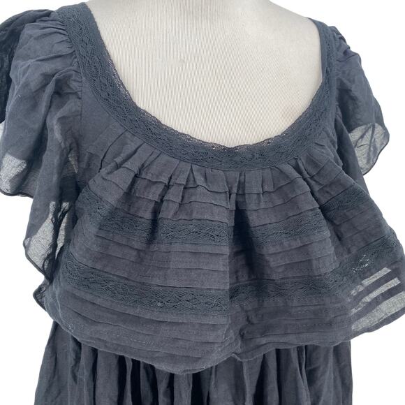 Free People Hailey Scoop Neck Cap Sleeve Mini Swing Dress New with tags Size XS - Picture 4 of 11